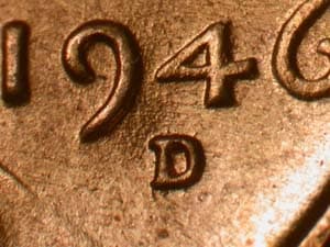 1946-D Repunched Mintmark RPM-018