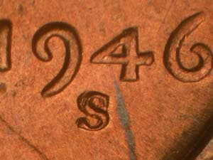 1946-S Repunched Mintmark RPM-007