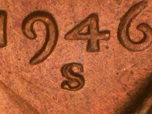 1946-S Repunched Mintmark RPM-008