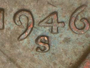 1946-S Repunched Mintmark RPM-013