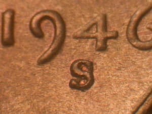 1946-S Repunched Mintmark RPM-022
