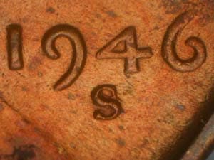 1946-S Repunched Mintmark RPM-034
