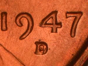 1947-D Repunched Mintmark RPM-001