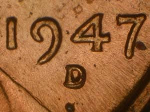 1947-D Repunched Mintmark RPM-002
