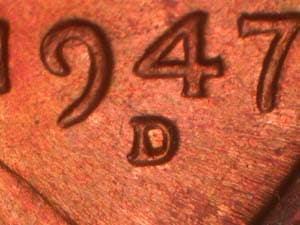 1947-D Repunched Mintmark RPM-008