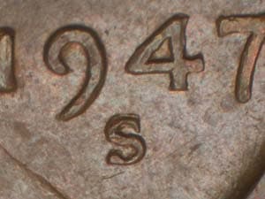 1947-S Repunched Mintmark RPM-001