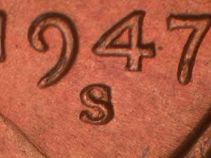 1947-S Repunched Mintmark RPM-008