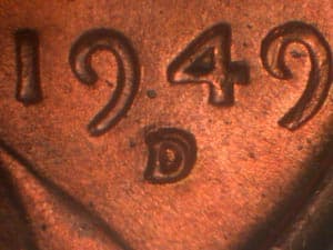1949-D Repunched Mintmark RPM-001