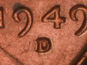 1949-D Repunched Mintmark RPM-007