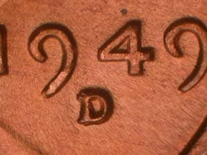 1949-D Repunched Mintmark RPM-008