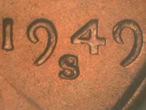1949-S Repunched Mintmark RPM-010