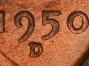1950-D Repunched Mintmark RPM-006
