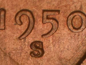 1950-S Repunched Mintmark RPM-001