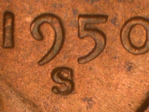 1950-S Repunched Mintmark RPM-007