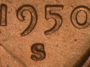 1950-S Repunched Mintmark RPM-010