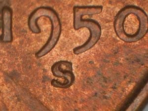 1950-S Repunched Mintmark RPM-017