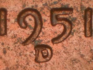 1951-D Repunched Mintmark RPM-002