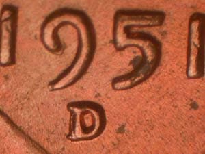1951-D Repunched Mintmark RPM-005