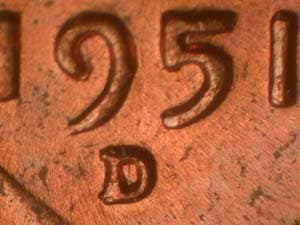 1951-D Repunched Mintmark RPM-007