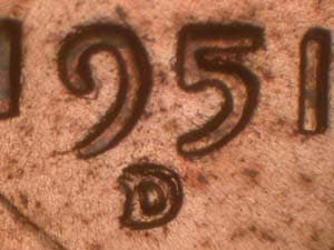 1951-D Repunched Mintmark RPM-008