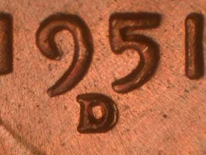 1951-D Repunched Mintmark RPM-009