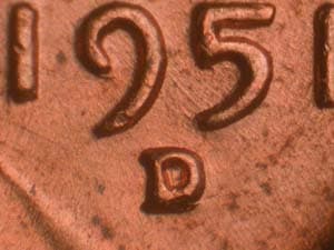 1951-D Repunched Mintmark RPM-013