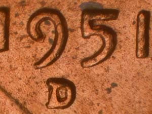 1951-D Repunched Mintmark RPM-017
