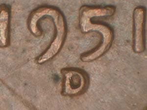 1951-D Repunched Mintmark RPM-019