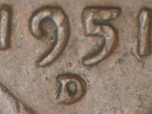1951-D Repunched Mintmark RPM-020