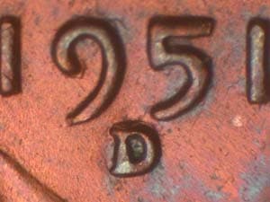 1951-D Repunched Mintmark RPM-021