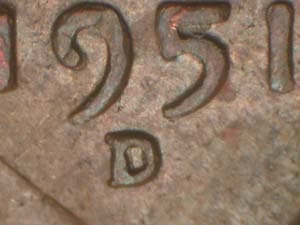 1951-D Repunched Mintmark RPM-027
