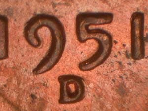1951-D Repunched Mintmark RPM-030