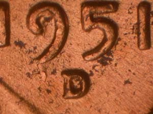 1951-D Repunched Mintmark RPM-034
