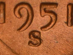 1951-S Repunched Mintmark RPM-002