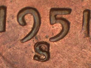 1951-S Repunched Mintmark RPM-003