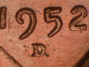 1952-D Repunched Mintmark RPM-001
