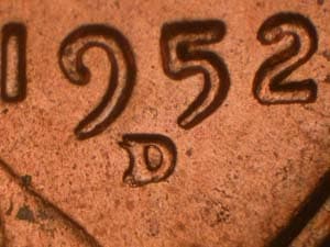 1952-D Repunched Mintmark RPM-002