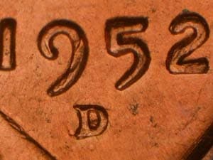 1952-D Repunched Mintmark RPM-009