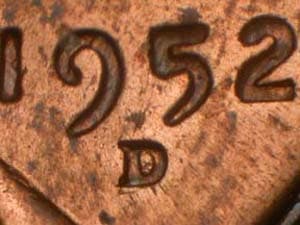 1952-D Repunched Mintmark RPM-010