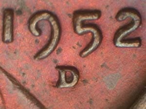 1952-D Repunched Mintmark RPM-013