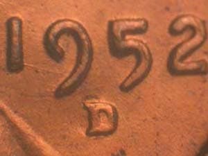 1952-D Repunched Mintmark RPM-016