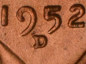 1952-D Repunched Mintmark RPM-017