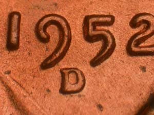 1952-D Repunched Mintmark RPM-018