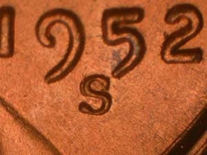 1952-S Repunched Mintmark RPM-001