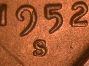 1952-S Repunched Mintmark RPM-003