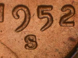 1952-S Repunched Mintmark RPM-005