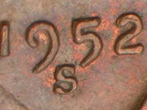 1952-S Repunched Mintmark RPM-009