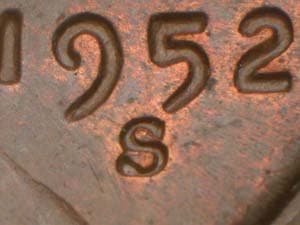 1952-S Repunched Mintmark RPM-010