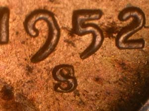 1952-S Repunched Mintmark RPM-011