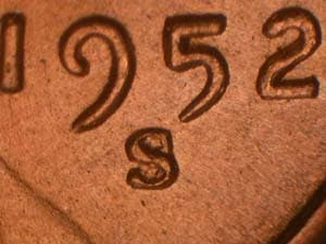 1952-S Repunched Mintmark RPM-012